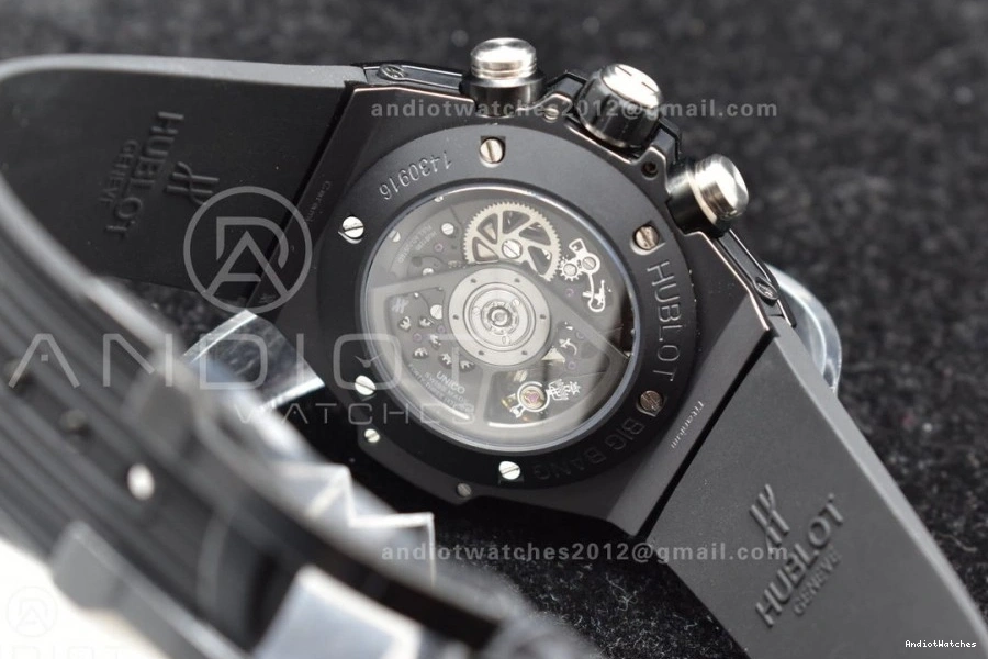 Edition Bang Hublot On Black Big Dial 1:1 Strap Titanium 898 Best Black Rubber Skeleton Sporty Unico ZF A 1114